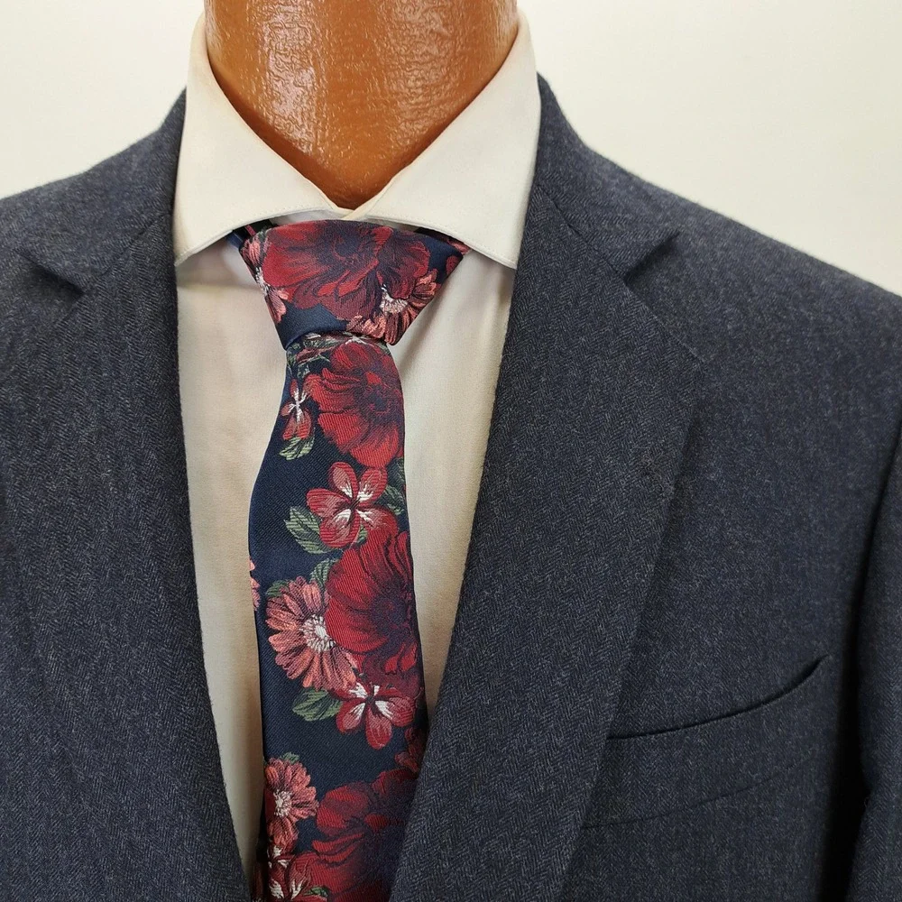 H. Freeman & Son Blue Tweed Blazer Mens 44R Sport Coat Business Career